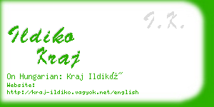 ildiko kraj business card